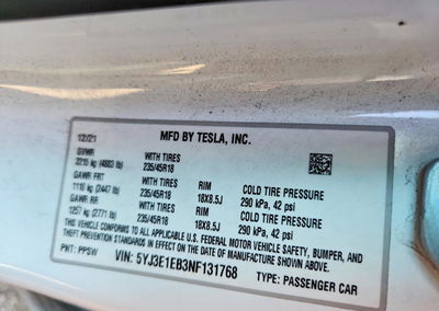 2022 Tesla Model 3, daño Generalizado, Copart lote 53879896, foto 12 de 14