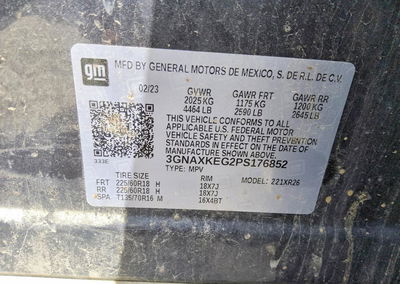 2023 Chevrolet Equinox Lt, Front End damage, Copart lot 64341876, photo 14 of 15