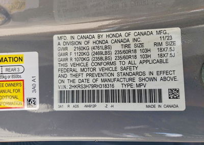 2024 Honda Cr-v Exl, daño Generalizado, Copart lote 67084366, foto 13 de 13