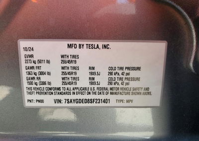2025 Tesla Model Y, uszkodzenie: Tył, Copart lot 62813216, zdjęcie 14 z 16