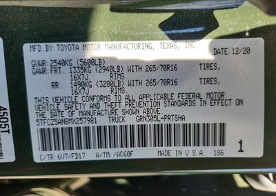 2021 Toyota Tacoma Trd Off-road, uszkodzenie: Tył, Copart lot 68068556, zdjęcie 13 z 13