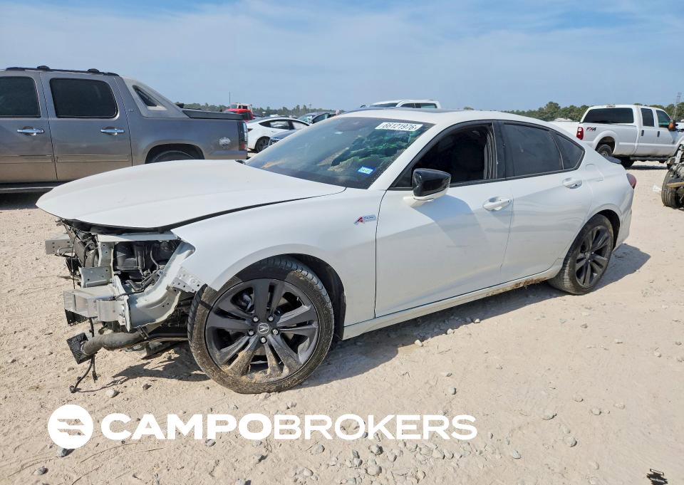 2021 Acura Tlx Tech A, пошкодження: Передня частина, Copart лот 66121976