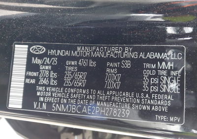 2023 Hyundai Tucson Sel, daño Trasero, Iaai lote 45441497, foto 9 de 17