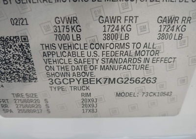 2021 Chevrolet Silverado 1500 4wd  Short Bed Custom, Repossession damage, Iaai lot 46108483, photo 9 of 20