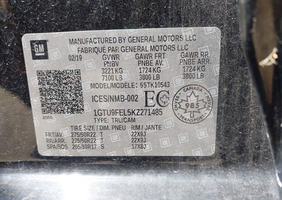 2019 Gmc Sierra 1500 Denali, Rear damage, Iaai lot 45121889, photo 9 of 17