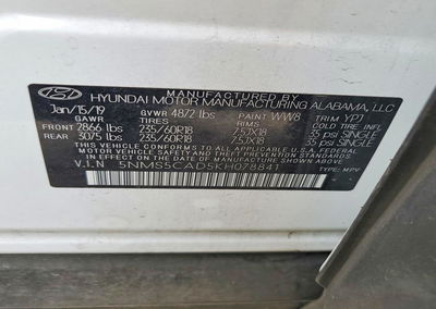 2019 Hyundai Santa Fe Ultimate 2.4l, пошкодження: Передня частина, Copart лот 58970836, фото 13 з 14