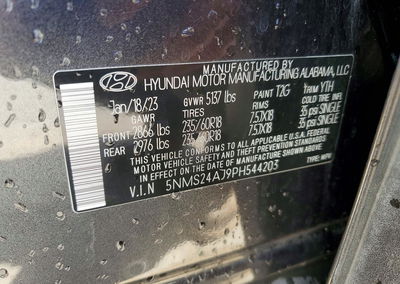 2023 Hyundai Santa Fe Sel, uszkodzenie: Mechaniczne, Copart lot 64855896, zdjęcie 12 z 12