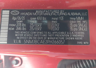 2023 Hyundai Tucson Sel, uszkodzenie: Tył, Iaai lot 45863341, zdjęcie 9 z 22