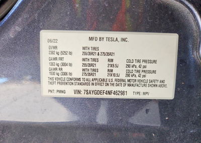 2022 Tesla Model Y, uszkodzenie: Tył, Copart lot 70326906, zdjęcie 12 z 12