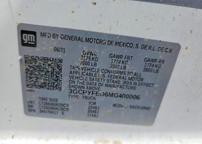 2021 Chevrolet Silverado K1500 Lt Trail Boss, daño Desvalijado, Copart lote 61012496, foto 12 de 12
