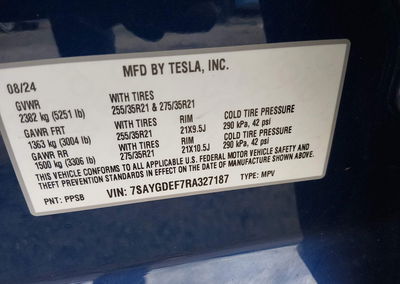 2024 Tesla Model Y Performance Dual Motor All-wheel Drive, daño Frontal derecho, Iaai lote 45964300, foto 9 de 18