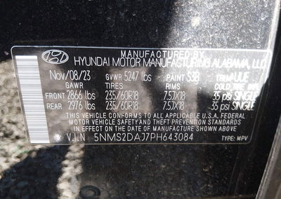 2023 Hyundai Santa Fe Sel, пошкодження: Передня частина, Iaai лот 45409592, фото 9 з 17