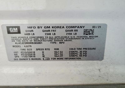 2021 Buick Encore Preferred, daño Bajos, Copart lote 59538726, foto 14 de 16