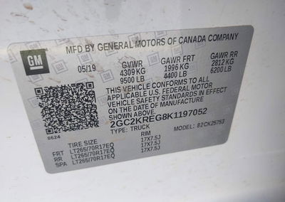 2019 Chevrolet Silverado 2500hd Wt, пошкодження: Normal Wear & Tear, Iaai лот 45336353, фото 9 з 16