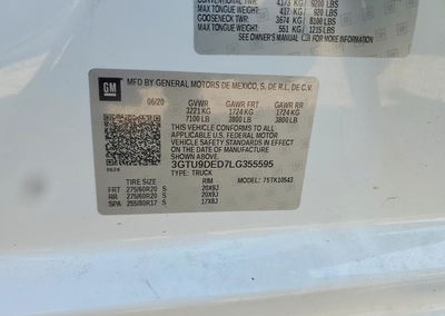 2020 Gmc Sierra K1500 Slt, пошкодження: Задня частина, Copart лот 60471326, фото 12 з 14