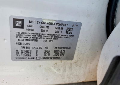 2021 Buick Encore Preferred, uszkodzenie: Przód, Copart lot 49775326, zdjęcie 13 z 15