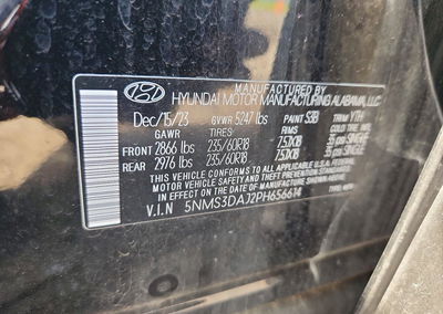 2023 Hyundai Santa Fe Sel Premium, uszkodzenie: Grad, Copart lot 79134715, zdjęcie 13 z 14