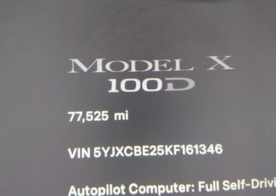 2019 Tesla Model X 100d/75d/long Range, uszkodzenie: Front & Rear, Iaai lot 46013789, zdjęcie 16 z 21