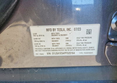 2023 Tesla Model S, uszkodzenie: Bok, Copart lot 66818086, zdjęcie 13 z 15