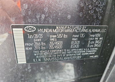 2023 Hyundai Santa Fe Calligraphy, uszkodzenie: Przód, Copart lot 65002506, zdjęcie 13 z 13