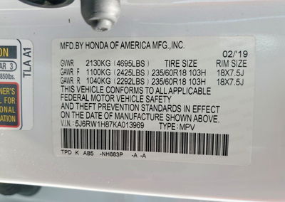 2019 Honda Cr-v Exl, uszkodzenie: Przód, Copart lot 63580336, zdjęcie 13 z 13