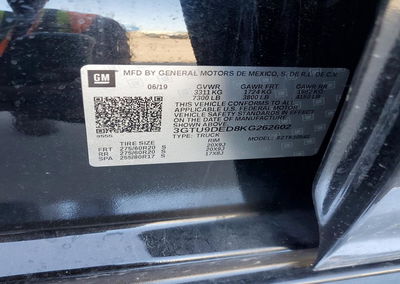 2019 Gmc Sierra K1500 Slt, Front End damage, Copart lot 59589996, photo 12 of 12