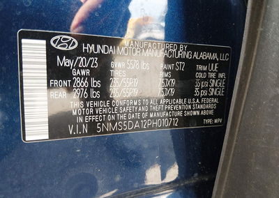 2023 Hyundai Santa Fe Hybrid Limited, пошкодження: Передня частина, Iaai лот 45458924, фото 9 з 18