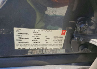 2020 Tesla Model S, daño Frontal, Copart lote 63313896, foto 12 de 14