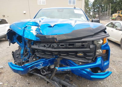 2022 Chevrolet Silverado 1500 4wd  Short Bed Custom, Front End damage, Iaai lot 45590437, photo 11 of 15