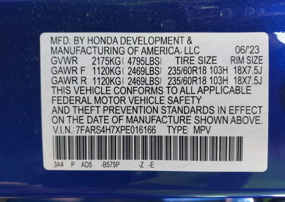 2023 Honda Cr-v Ex-l Awd, Front End damage, Iaai lot 45823198, photo 9 of 18
