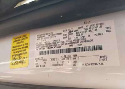 2021 Ford Transit-250, daño Frontal izquierdo, Iaai lote 45739553, foto 9 de 16