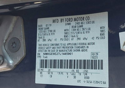 2020 Ford Transit Connect Xl Passenger, Rear damage, Iaai lot 45638920, photo 9 of 17
