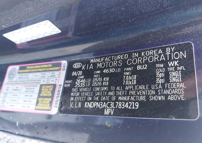 2020 Kia Sportage Ex, daño Lateral izquierdo, Iaai lote 45321947, foto 9 de 16