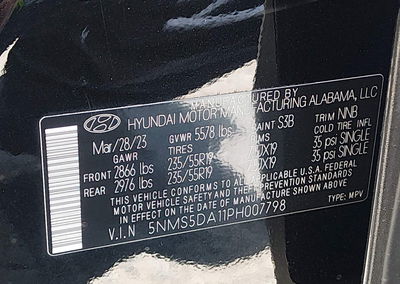2023 Hyundai Santa Fe Hybrid Limited, daño Frontal, Iaai lote 45730782, foto 9 de 17