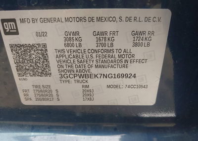2022 Chevrolet Silverado 1500 Ltd 2wd  Short Bed Custom, Hail damage, Iaai lot 45458322, photo 9 of 17