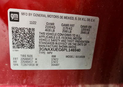 2023 Chevrolet Equinox Lt, uszkodzenie: Tył, Copart lot 62101546, zdjęcie 13 z 13