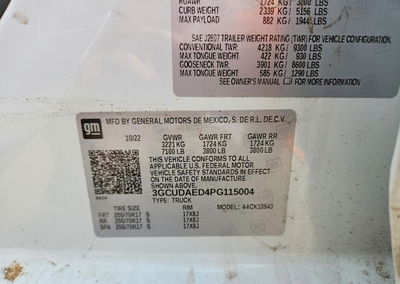 2023 Chevrolet Silverado K1500, daño Frontal, Copart lote 62405346, foto 12 de 12