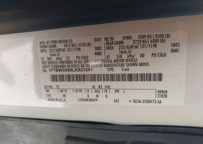 2020 Ford Transit-350 Cargo Van, daño Normal Wear & Tear, Iaai lote 45368595, foto 9 de 16