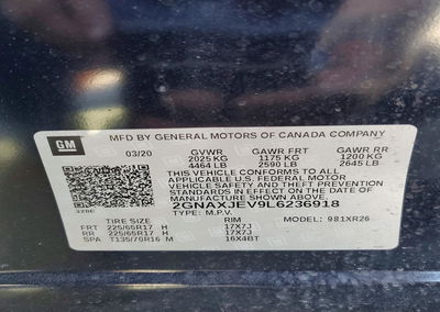 2020 Chevrolet Equinox Lt, uszkodzenie: Podwozie, Copart lot 60774256, zdjęcie 13 z 13