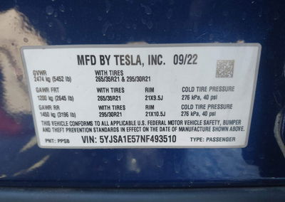 2022 Tesla Model S Dual Motor All-wheel Drive, uszkodzenie: Lewy przód, Iaai lot 45597579, zdjęcie 9 z 19