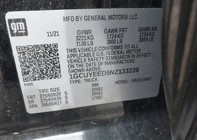 2022 Chevrolet Silverado 1500 Ltd 4wd  Short Bed Rst, daño Frontal, Iaai lote 45424731, foto 9 de 18
