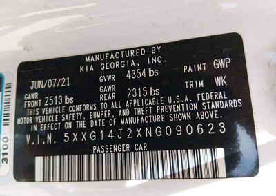 2022 Kia K5 Lxs, Front End damage, Iaai lot 45377080, photo 9 of 17