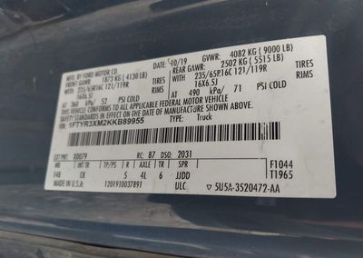2019 Ford Transit-250, uszkodzenie: Left & Right Side, Iaai lot 45971400, zdjęcie 9 z 16