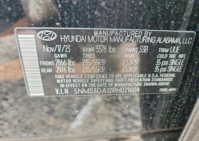 2023 Hyundai Santa Fe Sel Premium, daño Frontal, Copart lote 61621206, foto 14 de 16