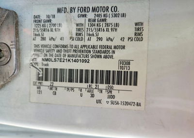 2019 Ford Transit, daño Frontal, Copart lote 62282156, foto 12 de 12