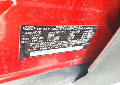 2019 Hyundai Santa Fe Limited 2.0t, пошкодження: Задня частина, Copart лот 62782846, фото 14 з 14