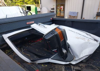 2019 Gmc Sierra 2500hd Denali, daño Storm Damage, Iaai lote 45868539, foto 11 de 16