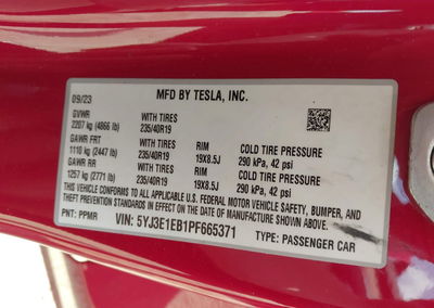 2023 Tesla Model 3 Long Range Dual Motor All-wheel Drive, daño Frontal, Iaai lote 45718112, foto 9 de 14