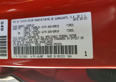 2025 Toyota Tacoma Limited, пошкодження: Звичайний знос, Copart лот 54085896, фото 12 з 12