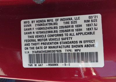 2021 Honda Cr-v Awd Ex, daño Frontal, Iaai lote 45744302, foto 9 de 16